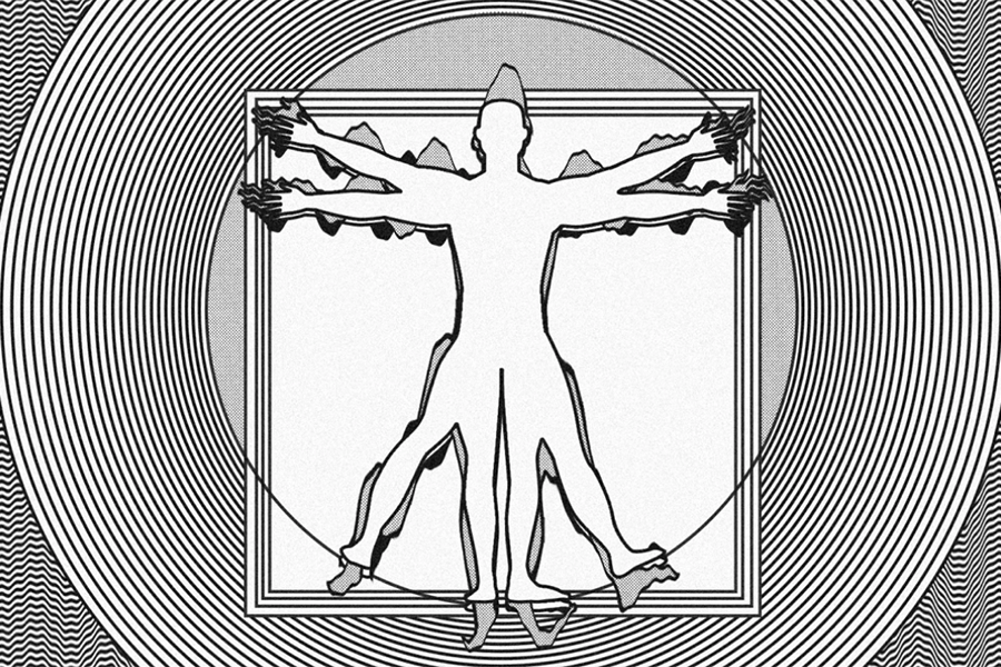 Outline of a person and their movements