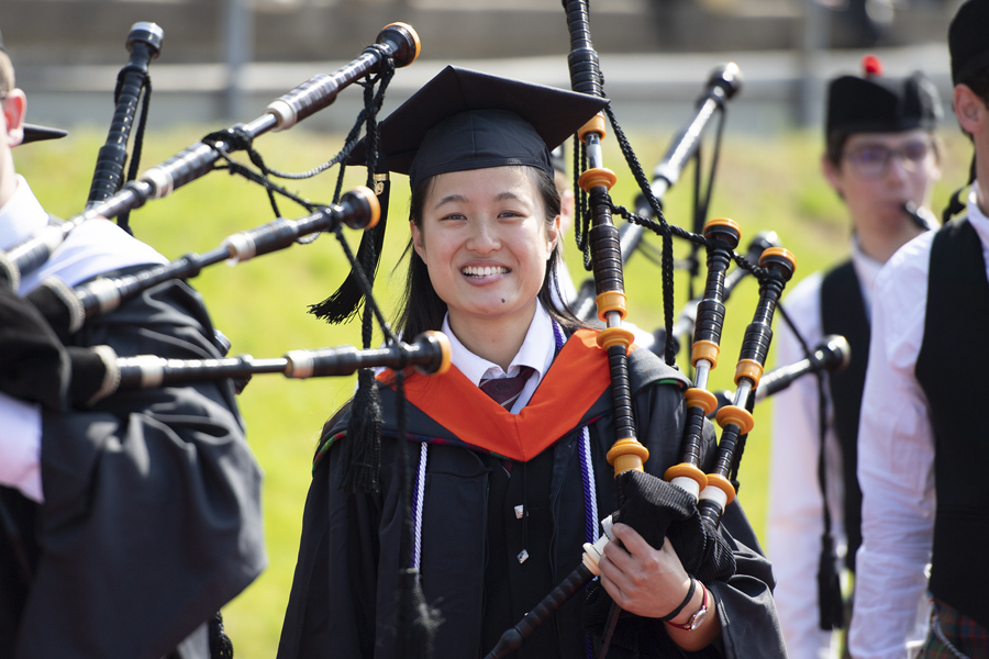 Elim Zhang at 2019 graduation