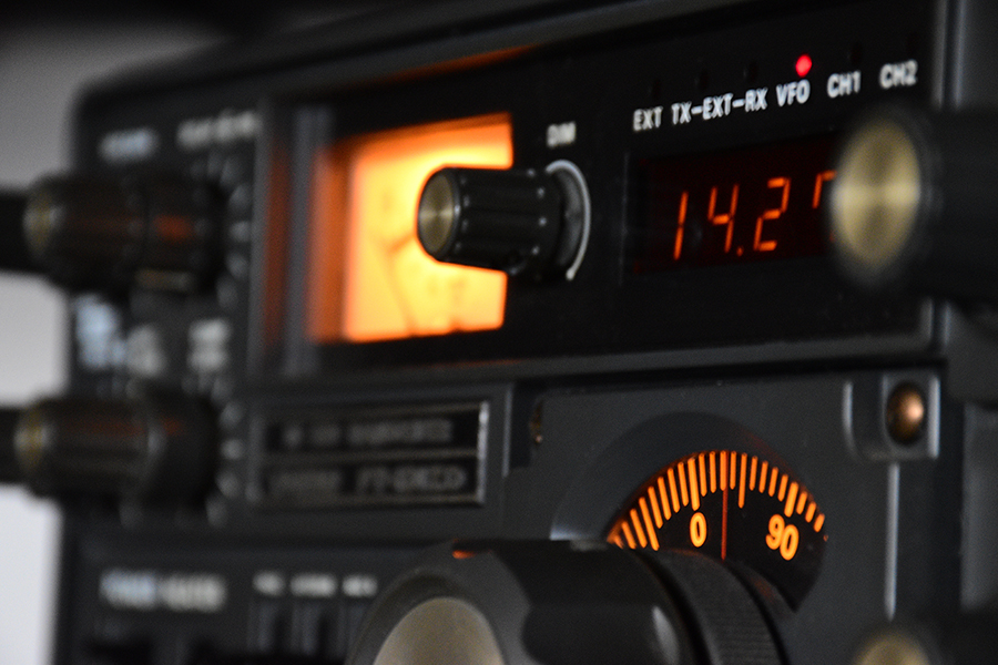 Close up of a ham radio