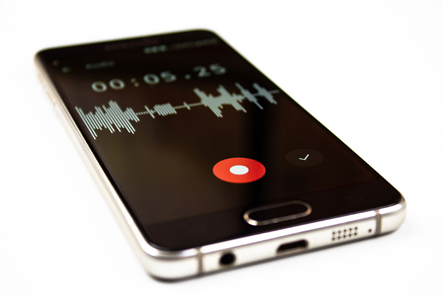 Cell phone recording a noise
