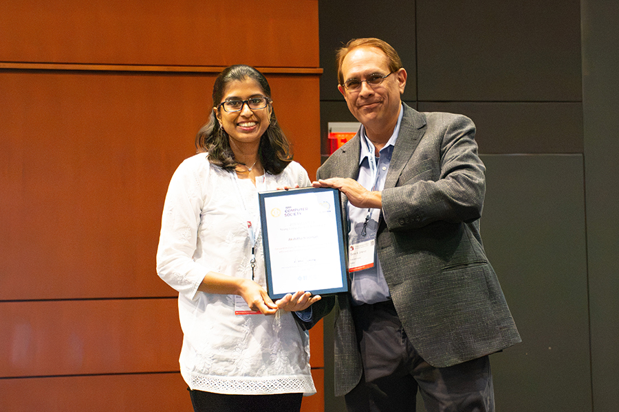 Sriraman with the award